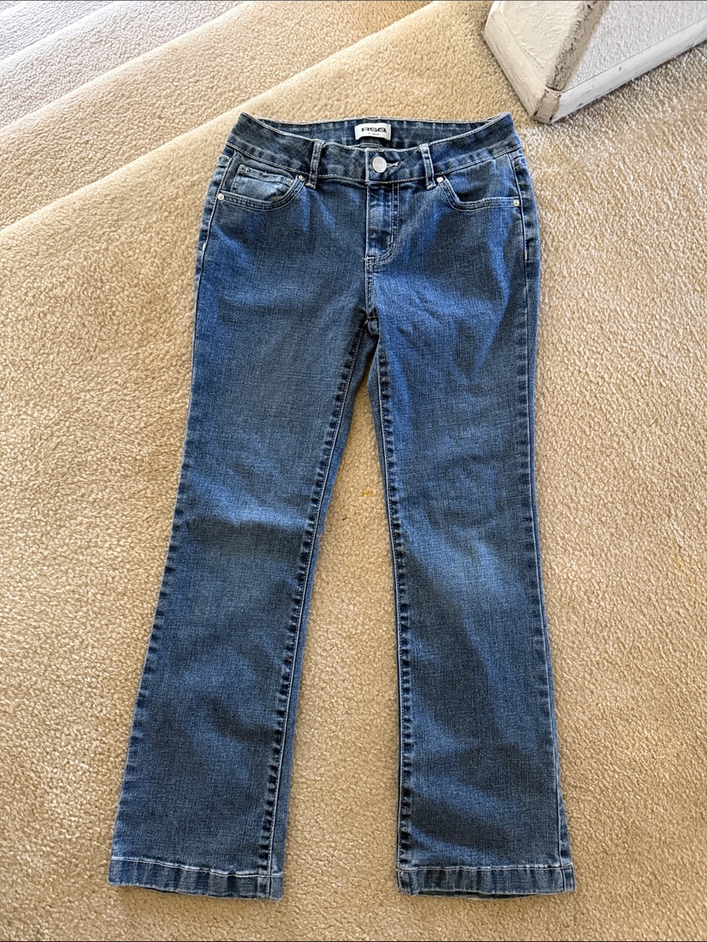 Girls Tilly’s RSQ Bootcut Denim Jeans Medium Blue Wash